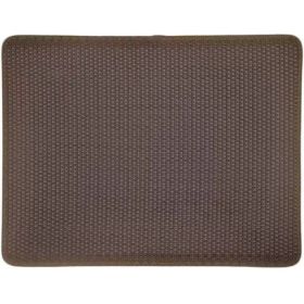 Cat Litter Mat Double Layer Filter Anti-bring Out (Option: Brown-30x30)